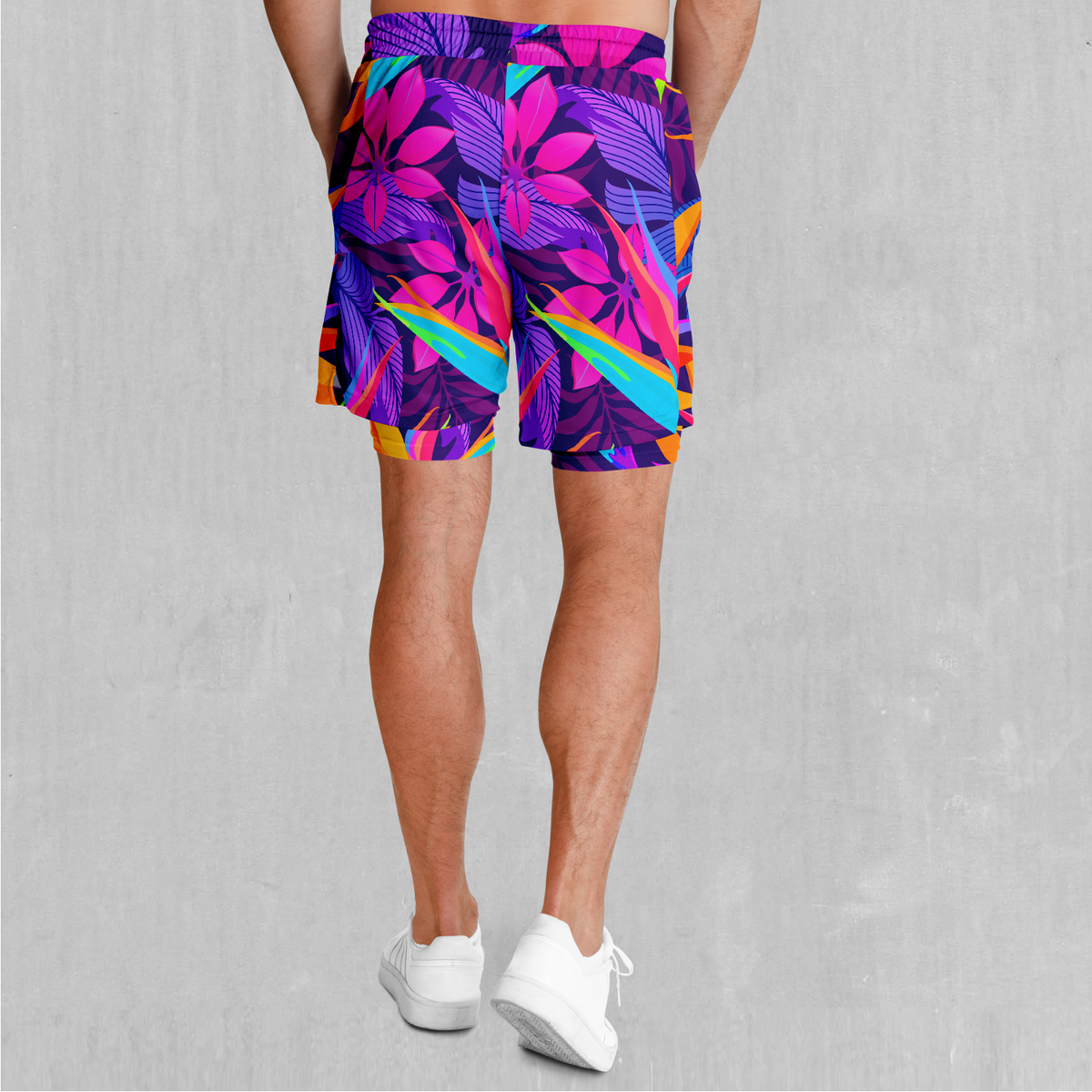 Neon Jungle Men's 2 in 1 Shorts