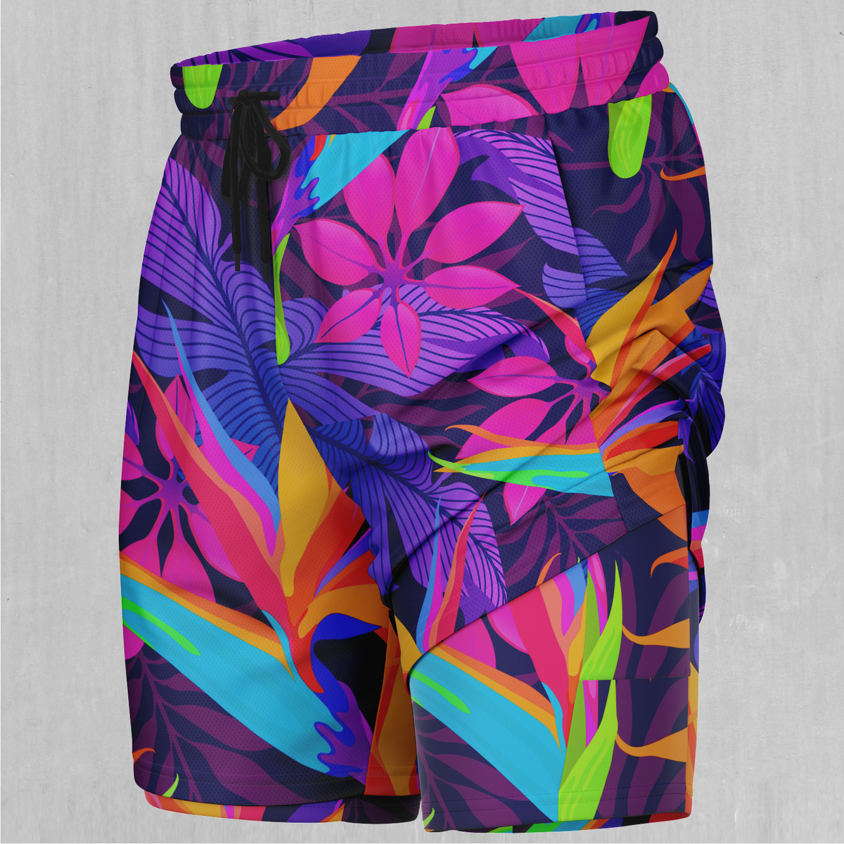 Neon Jungle Men's 2 in 1 Shorts