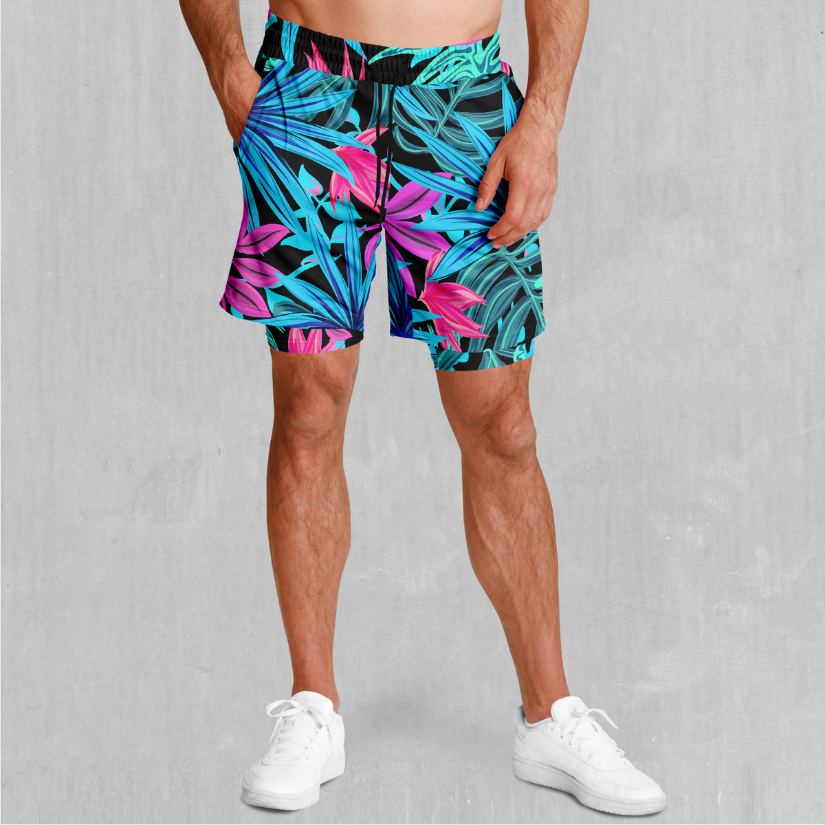 Neon Lush Men's 2 in 1 Shorts