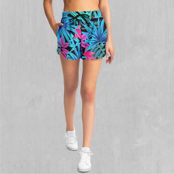 Neon Lush Women s Shorts Festival Shorts Rave Shorts Colorful Azimuth Clothing