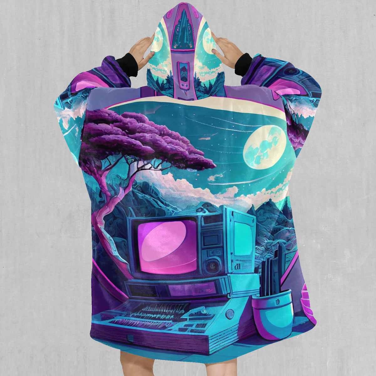 Neon Nexus Blanket Hoodie