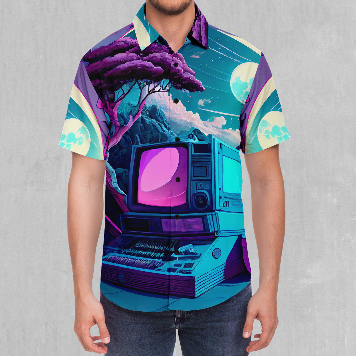 Neon Nexus Button Down Shirt