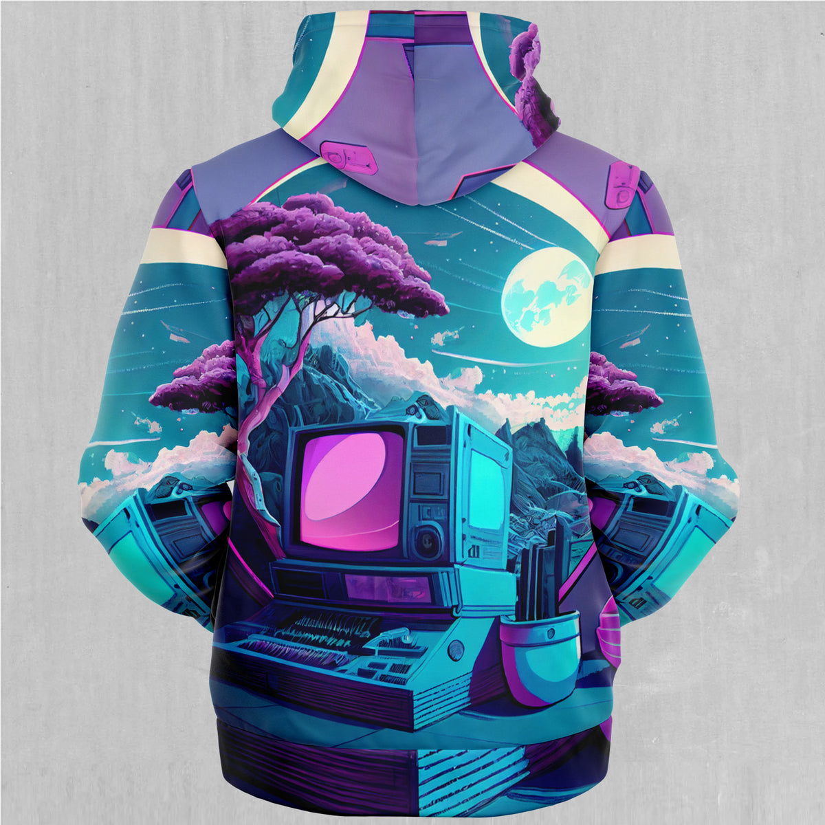 Neon Nexus Sherpa Hoodie