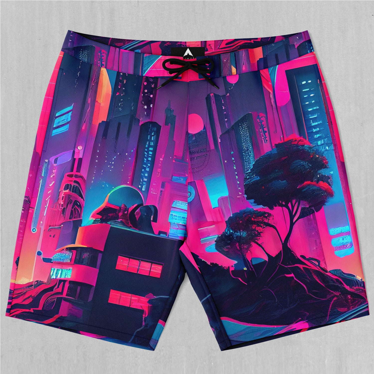 Neon Sunrise Board Shorts