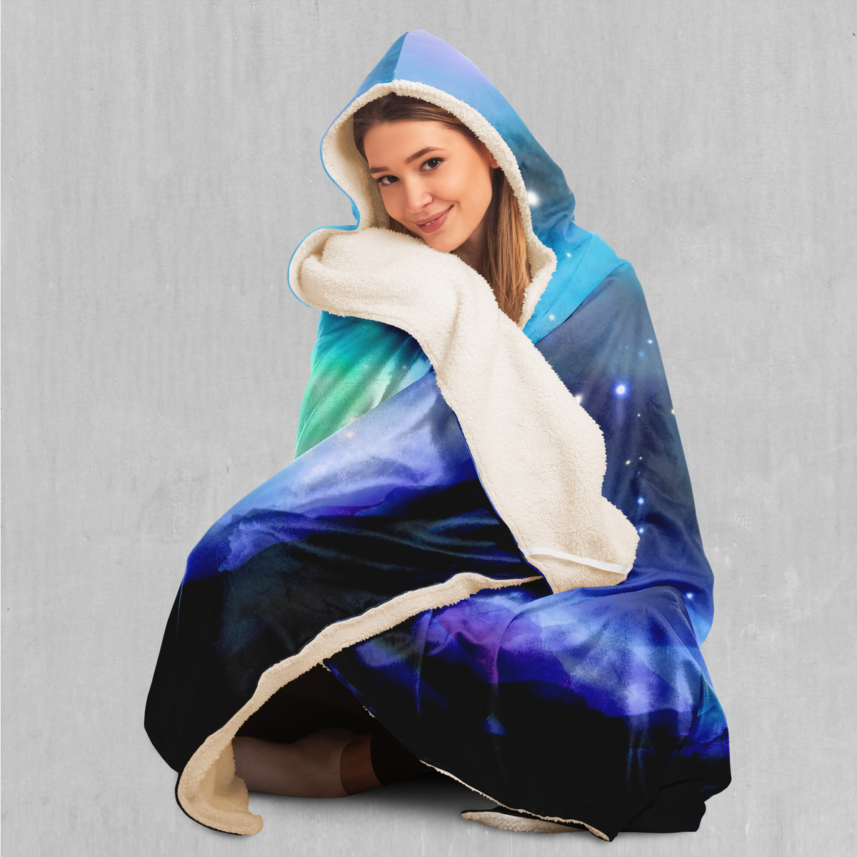 Northern Lights Hooded Blanket - Azimuth Clothing