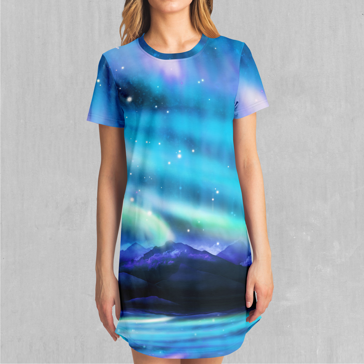 Northern Lights T-Shirt Dress