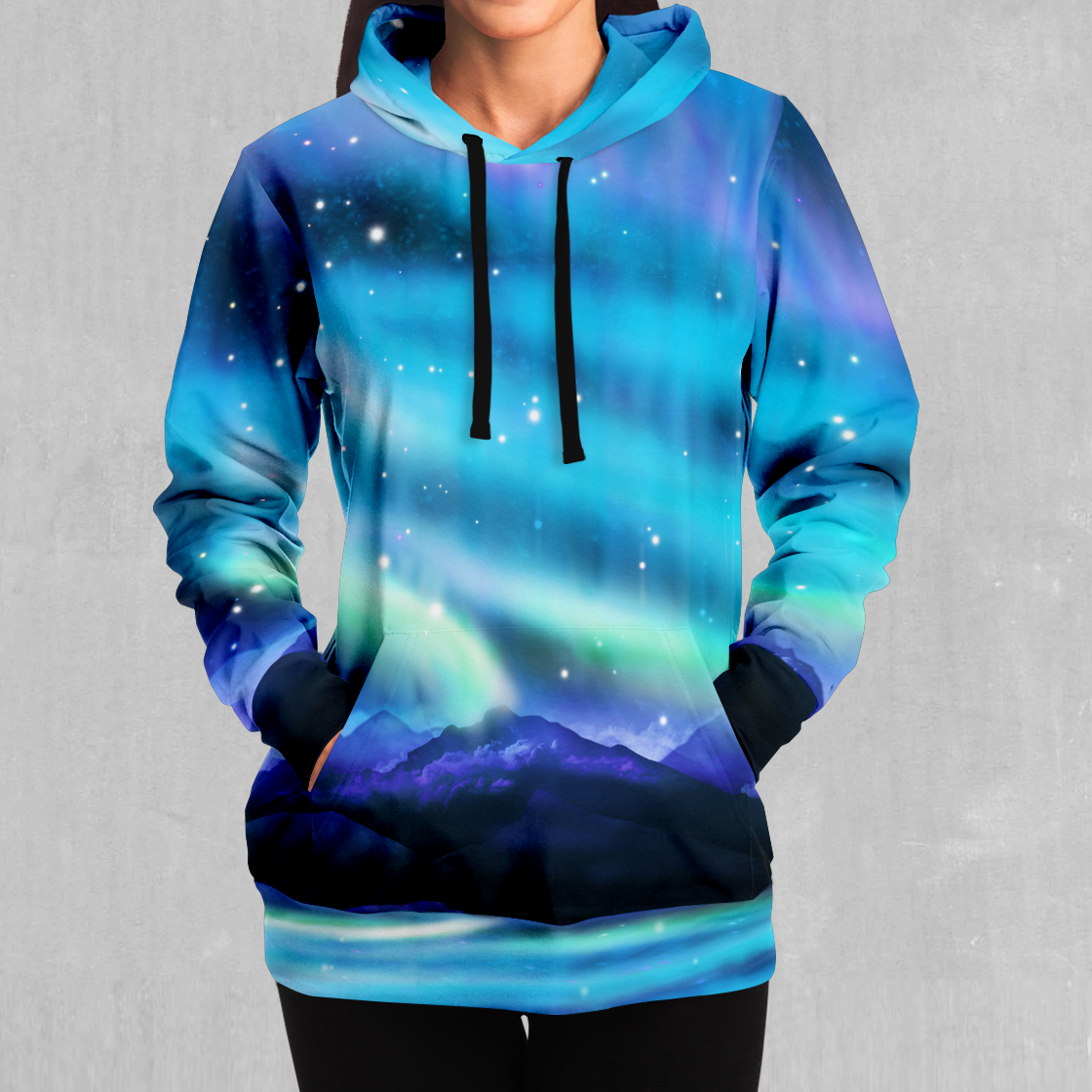 Northern Lights Hoodie Festival Hoodie Rave Hoodie Colorful Azimuth Clothing