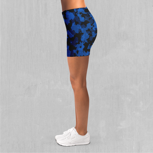 Oceania Blue Camo Yoga Shorts