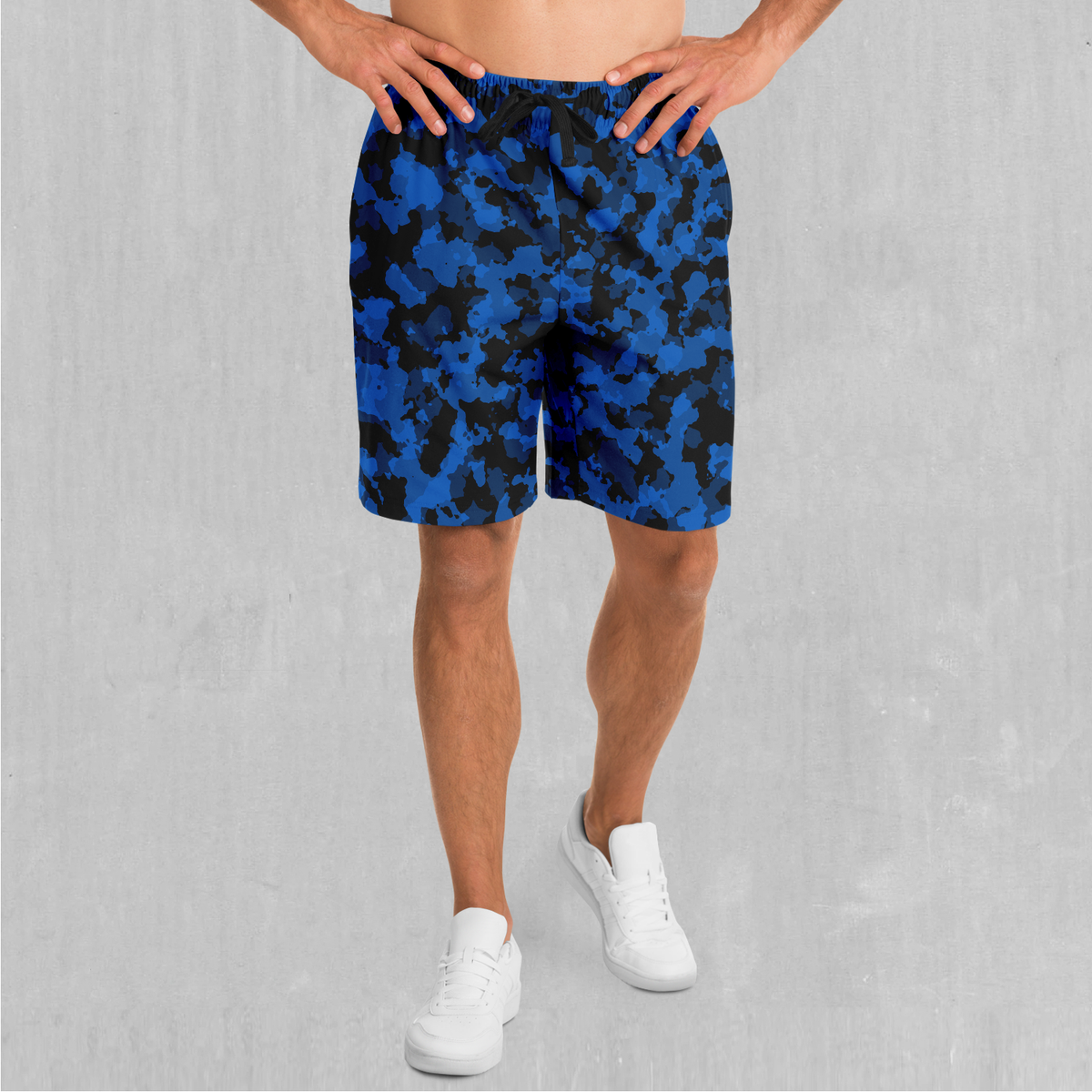 Oceania Blue Camo Shorts - Festival Clothing, Rave Outfits, EDM Gear