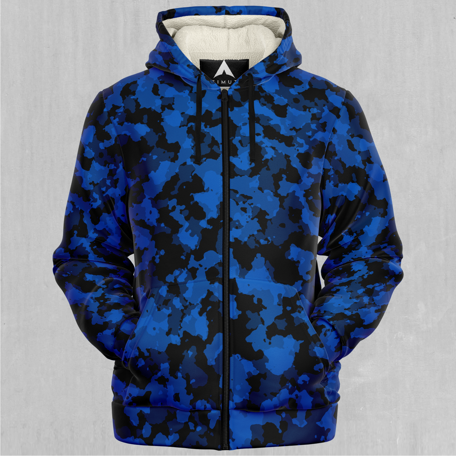 Oceania Blue Camo Sherpa Hoodie