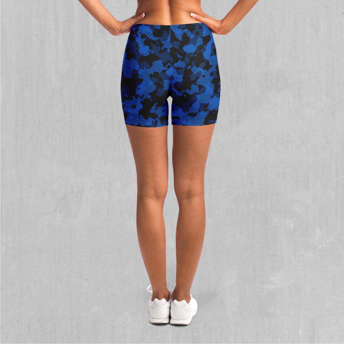 Oceania Blue Camo Yoga Shorts