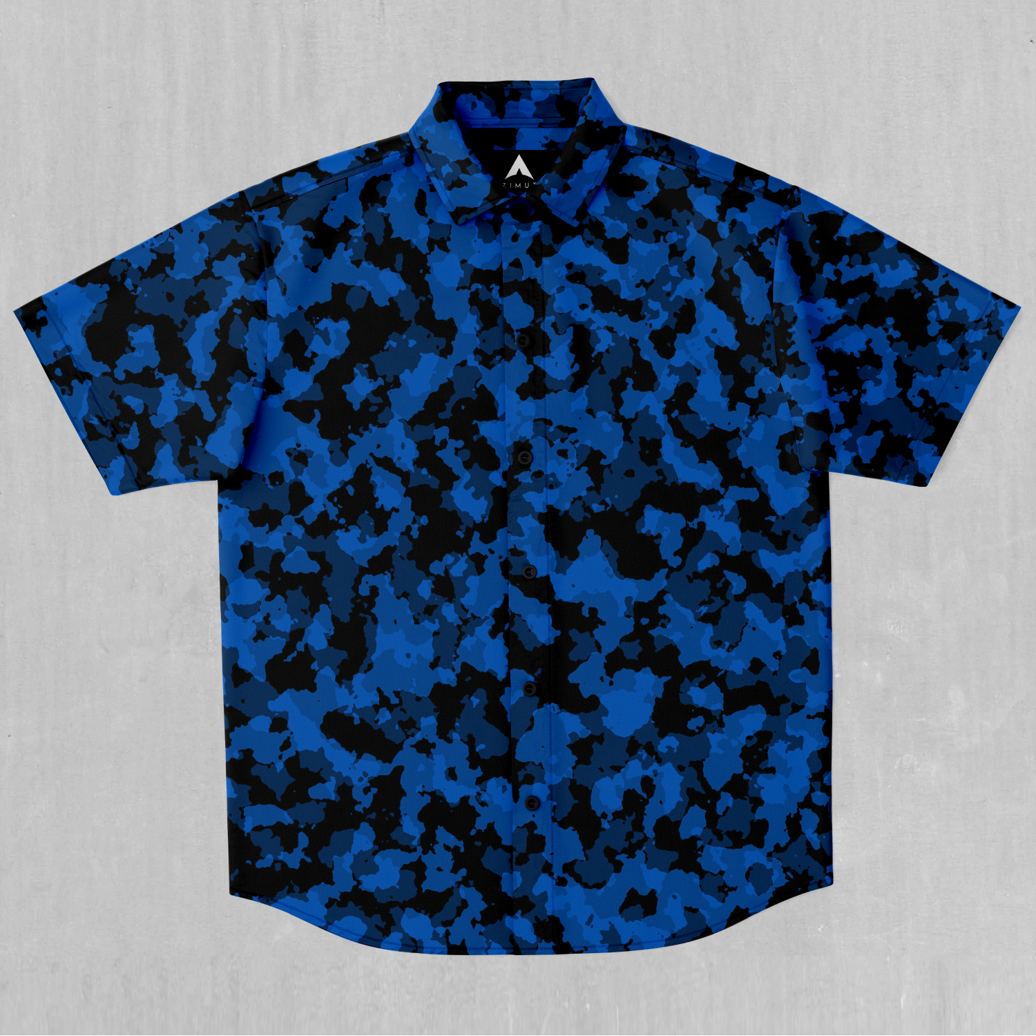 Oceania Blue Camo Button Down Shirt