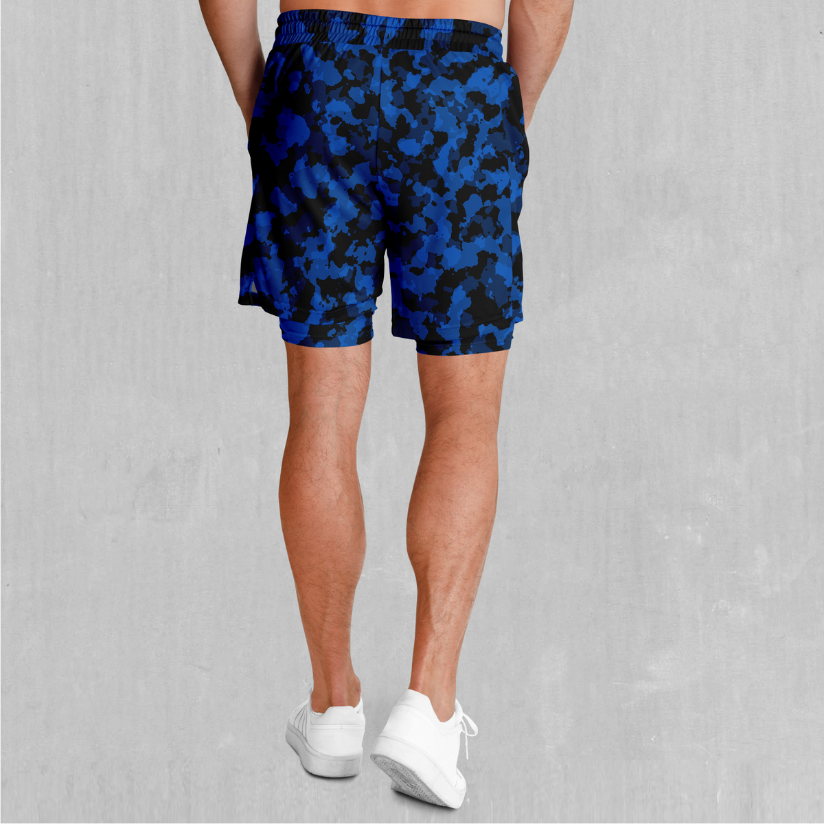 Oceania Blue Camo Men's 2 in 1 Shorts