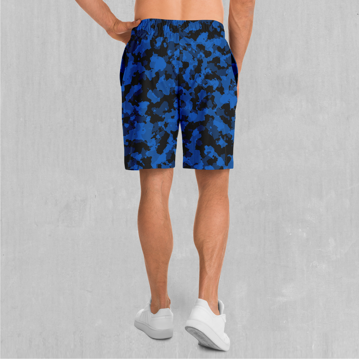 Oceania Blue Camo Shorts - Festival Clothing, Rave Outfits, EDM Gear