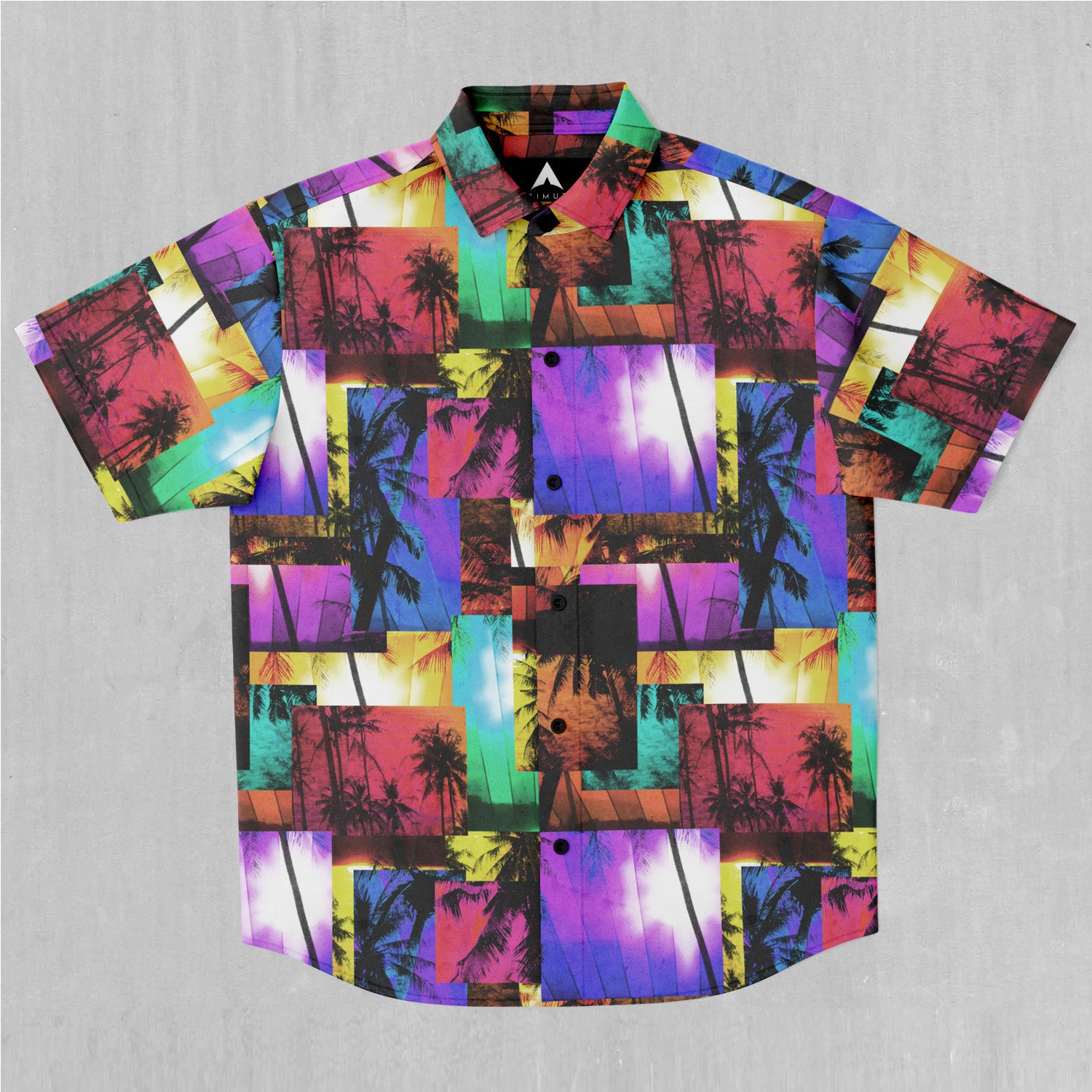 Paradise Collage Button Down Shirt