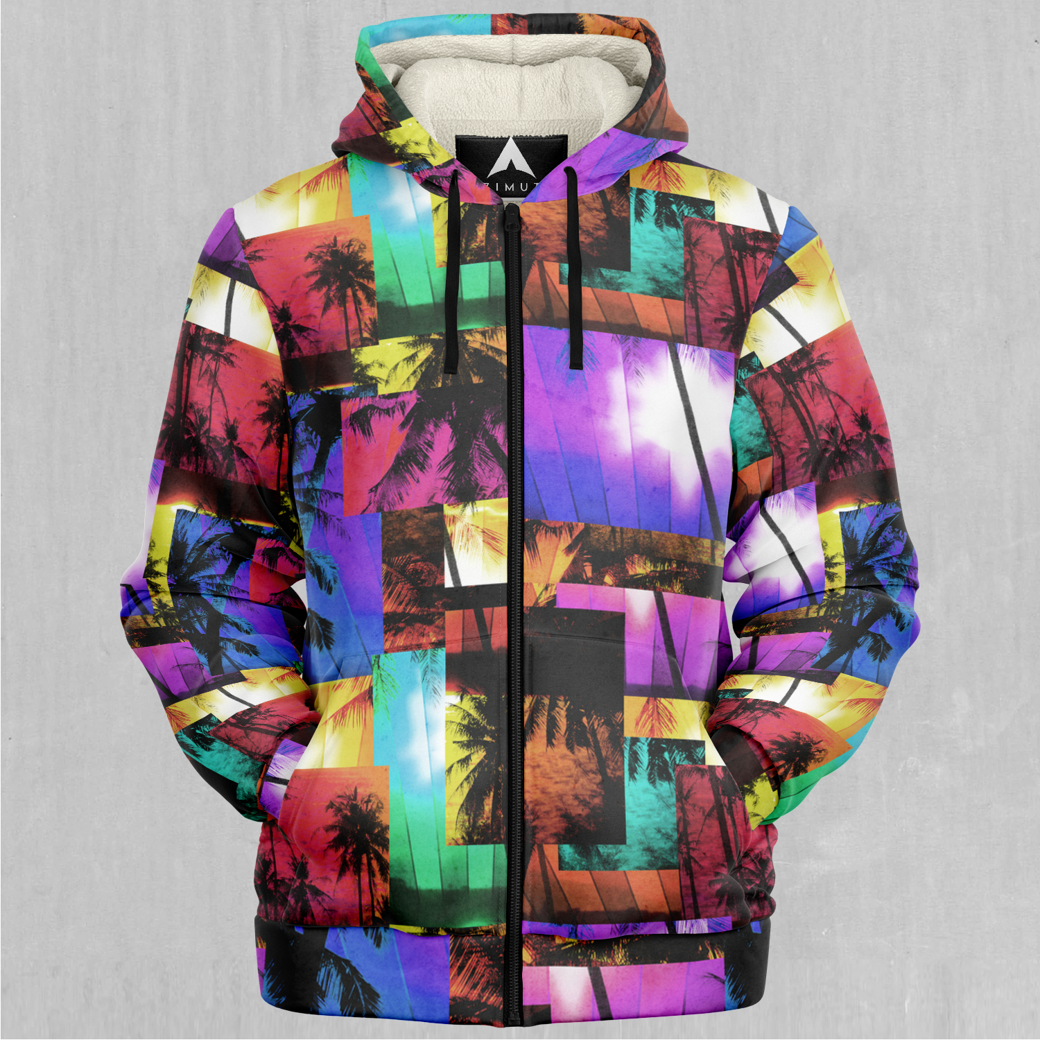 Paradise Collage Sherpa Hoodie