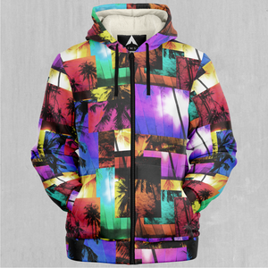Paradise Collage Sherpa Hoodie