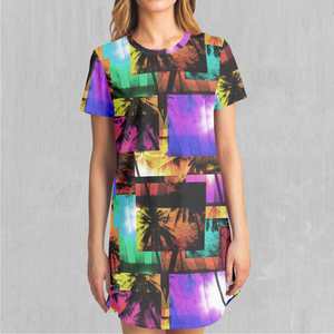 Paradise Collage T-Shirt Dress