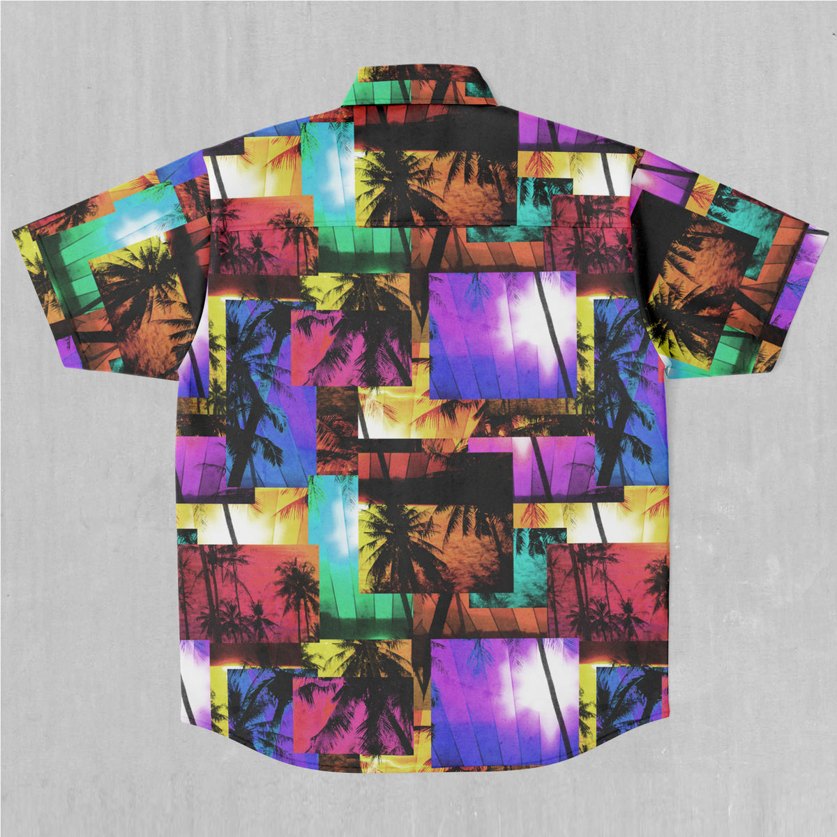 Paradise Collage Button Down Shirt