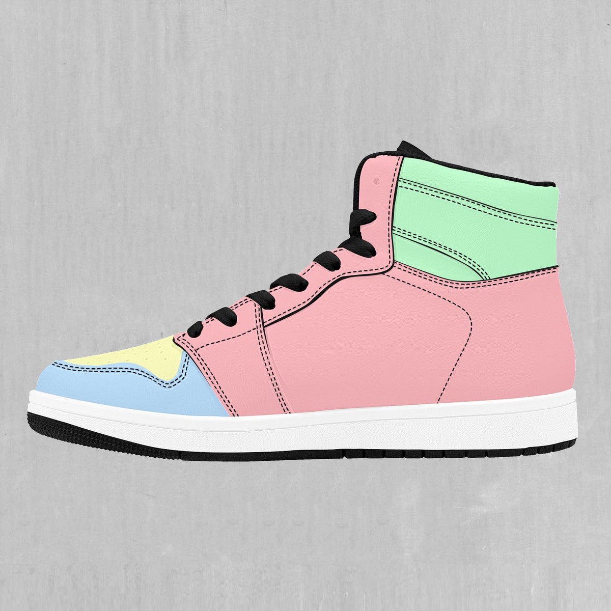 Pastel Color Block High Top Sneakers