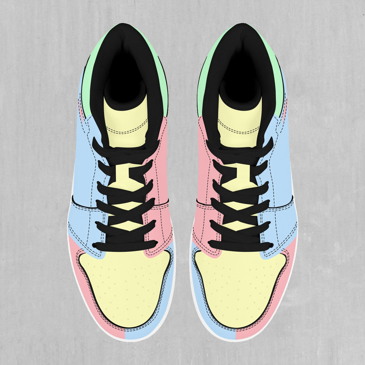 Pastel Color Block High Top Sneakers
