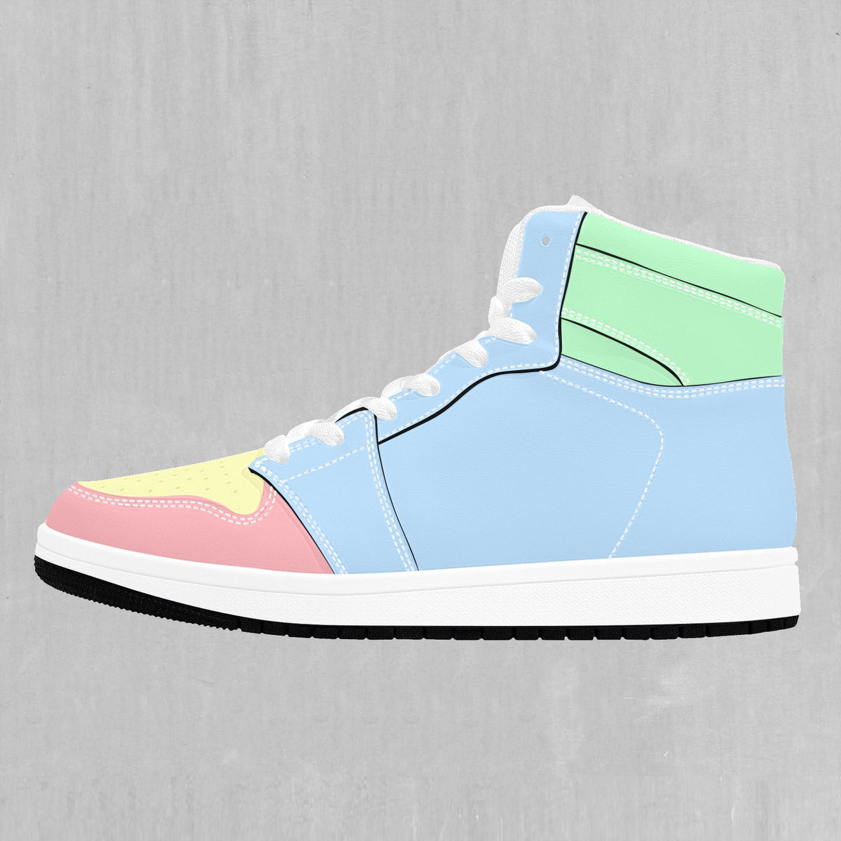 Pastel Color Block High Top Sneakers