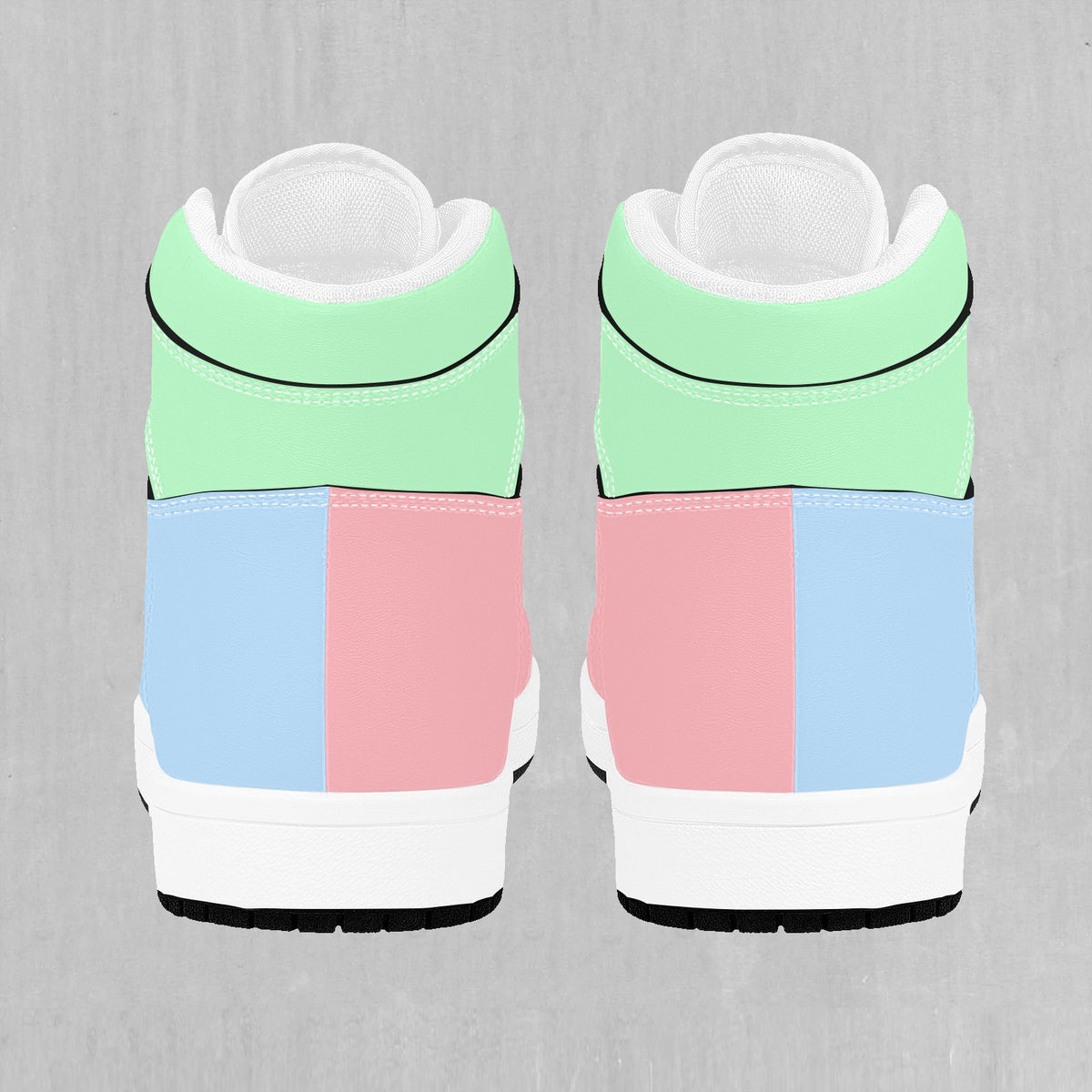 Pastel Color Block High Top Sneakers