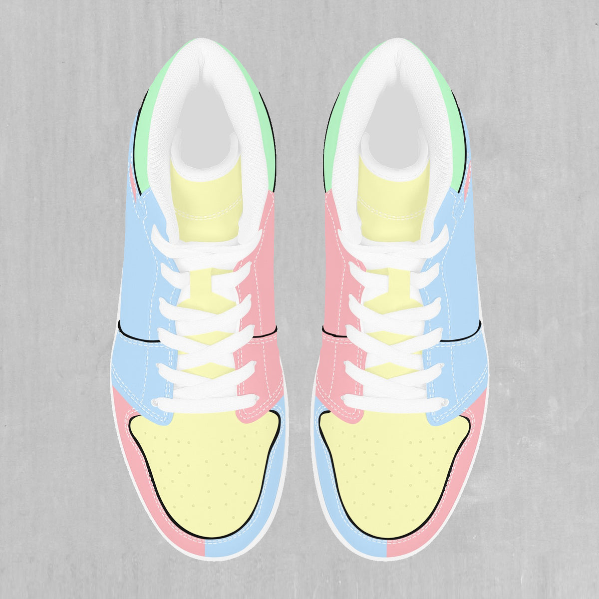 Pastel Color Block High Top Sneakers