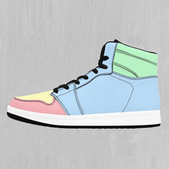 Pastel Color Block High Top Sneakers Festival Sneakers Rave