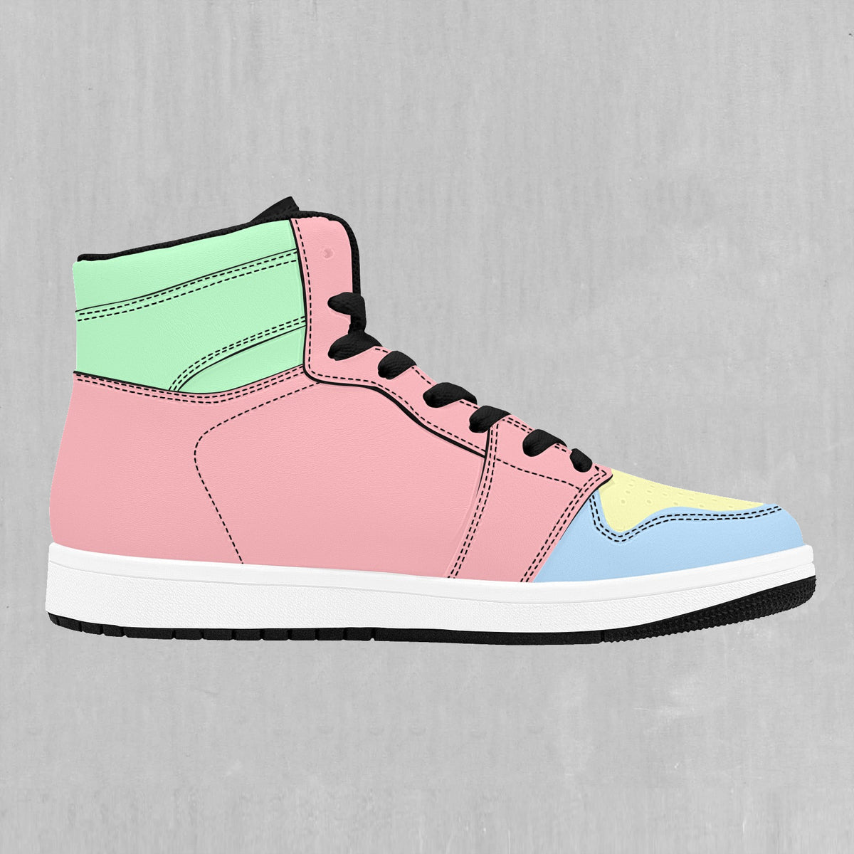 Pastel Color Block High Top Sneakers