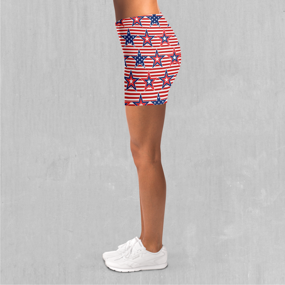 Patriotic Stars Yoga Shorts