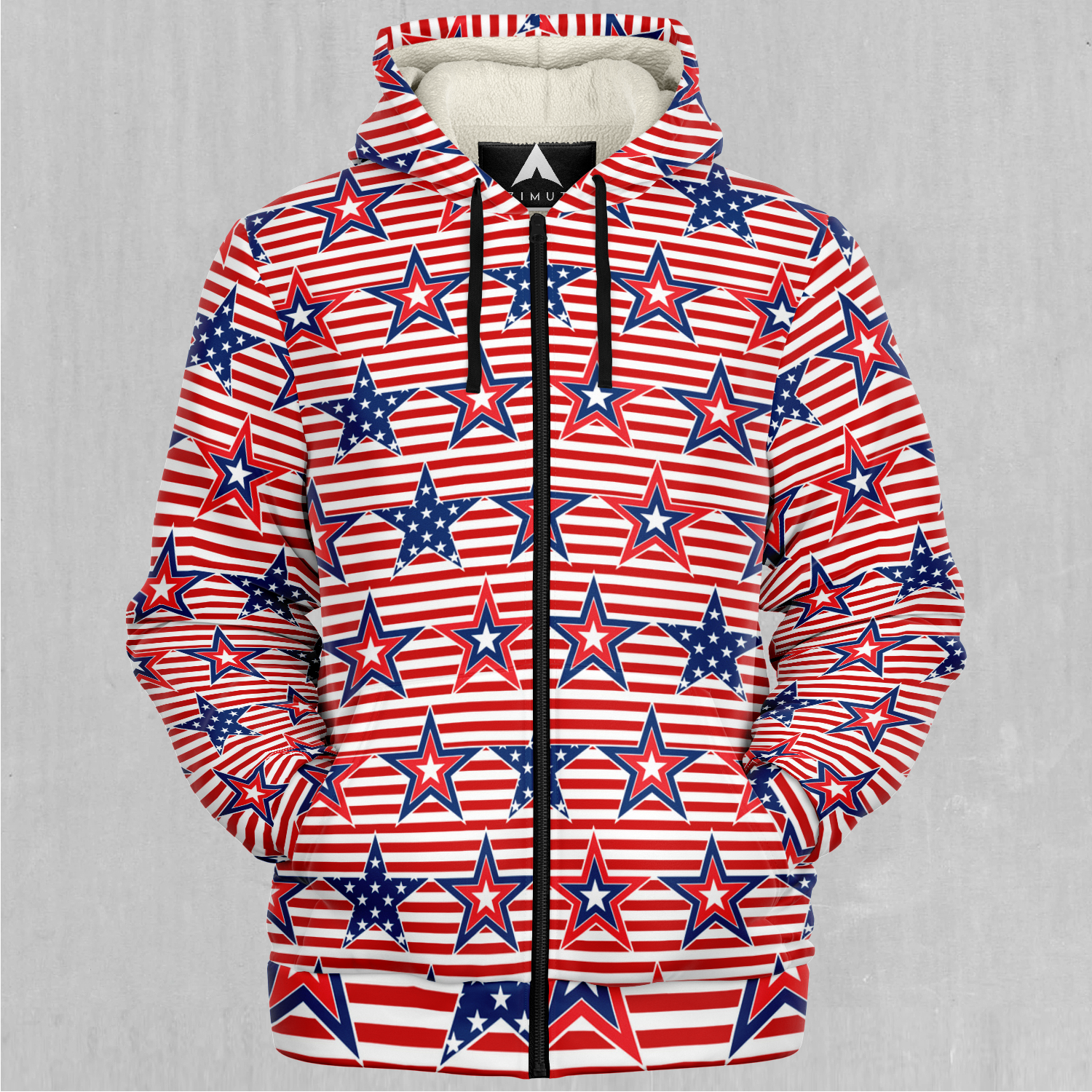 Patriotic Stars Sherpa Hoodie