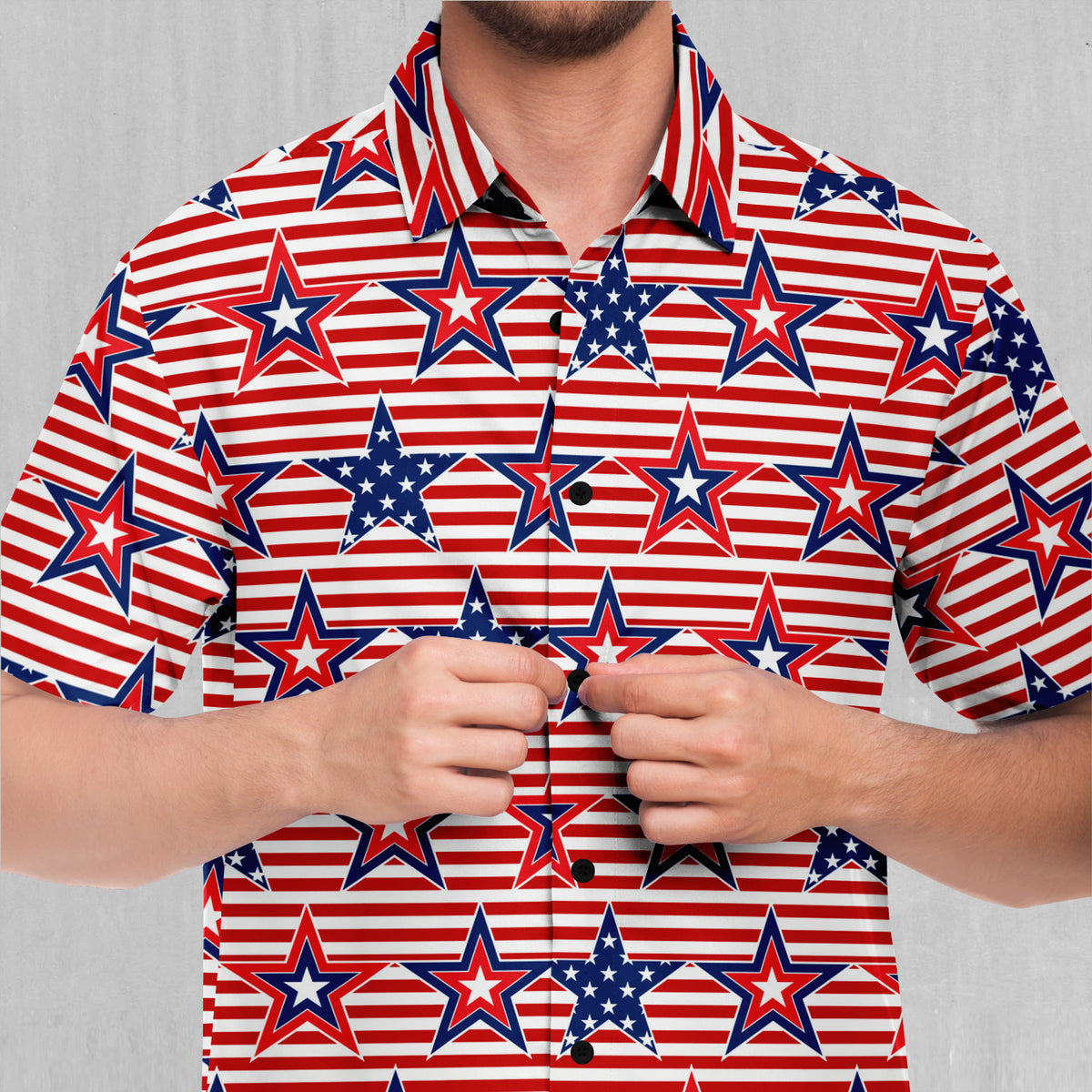 Patriotic Stars Button Down Shirt