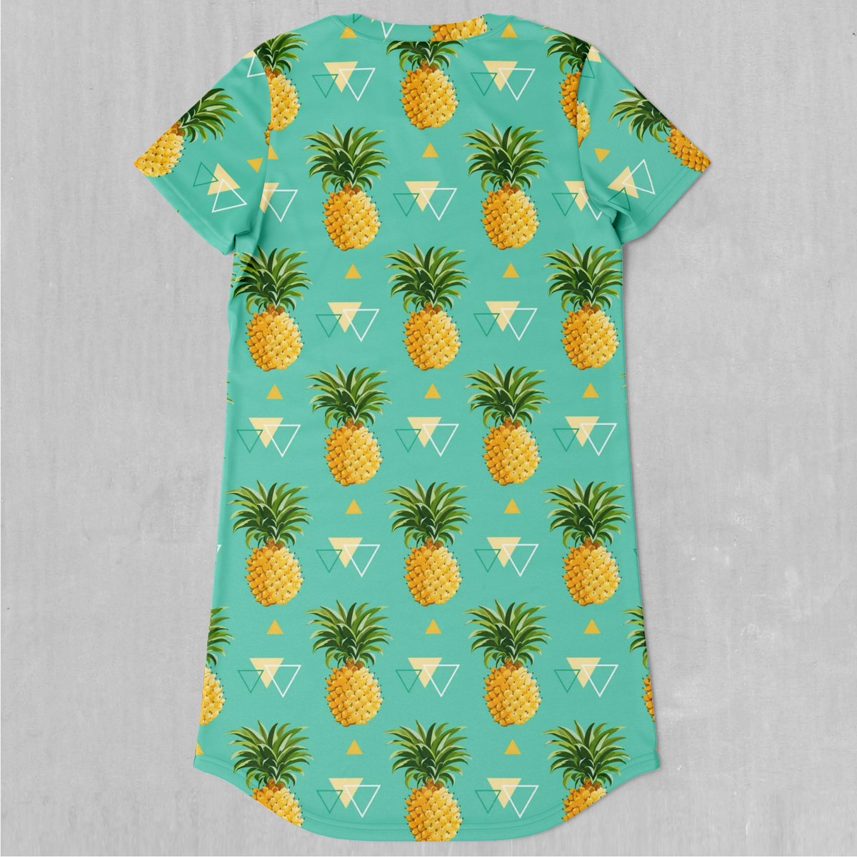 Pineapples T Shirt Dress Midi Shirt Dress Festival Tshirt Dress Azimuth Clothing