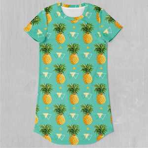 Pineapples T-Shirt Dress