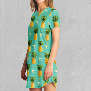 Pineapples T-Shirt Dress