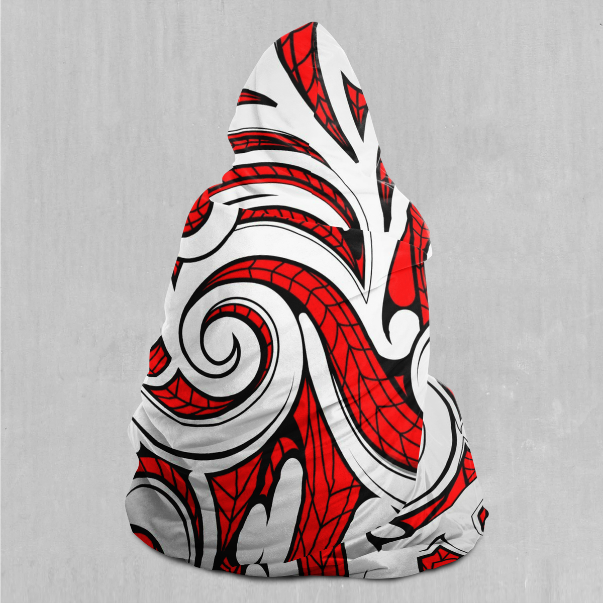 Polynesian Warrior Hooded Blanket - EDM Rave Clothing Festival Clothing Psychedelic Clothing