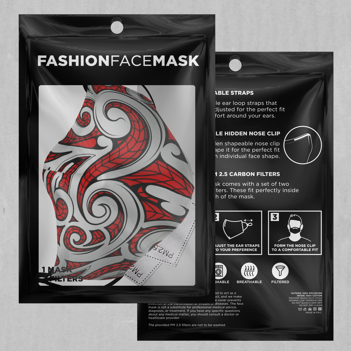 Polynesian Warrior Face Mask - Azimuth Clothing