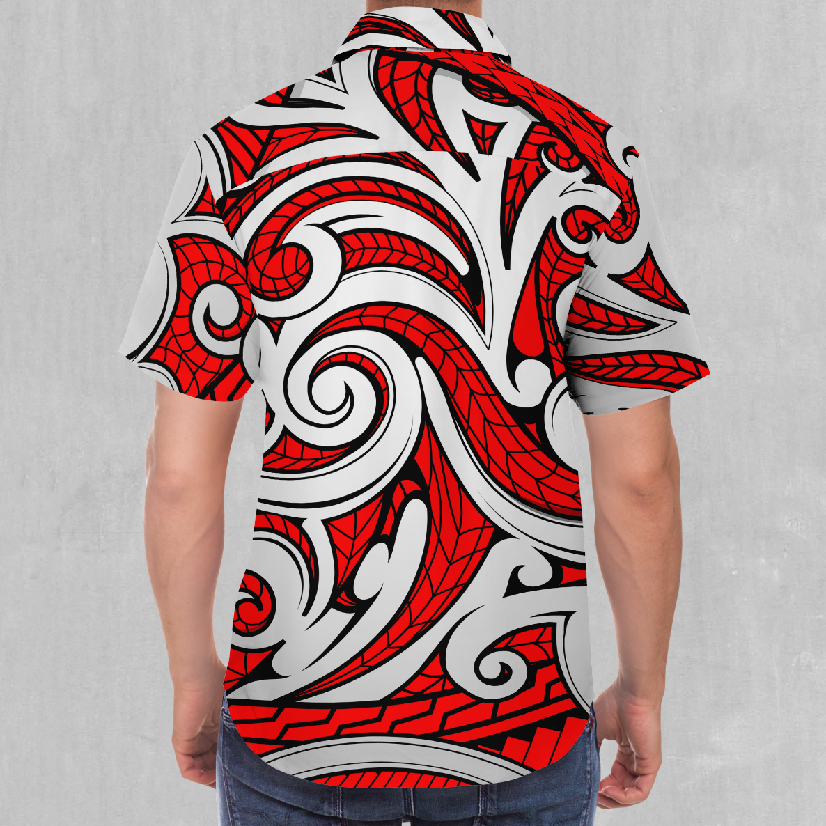 Polynesian Warrior Button Down Shirt