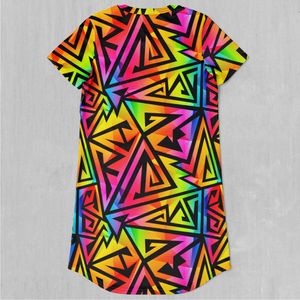 Prismatic Spectrum T-Shirt Dress