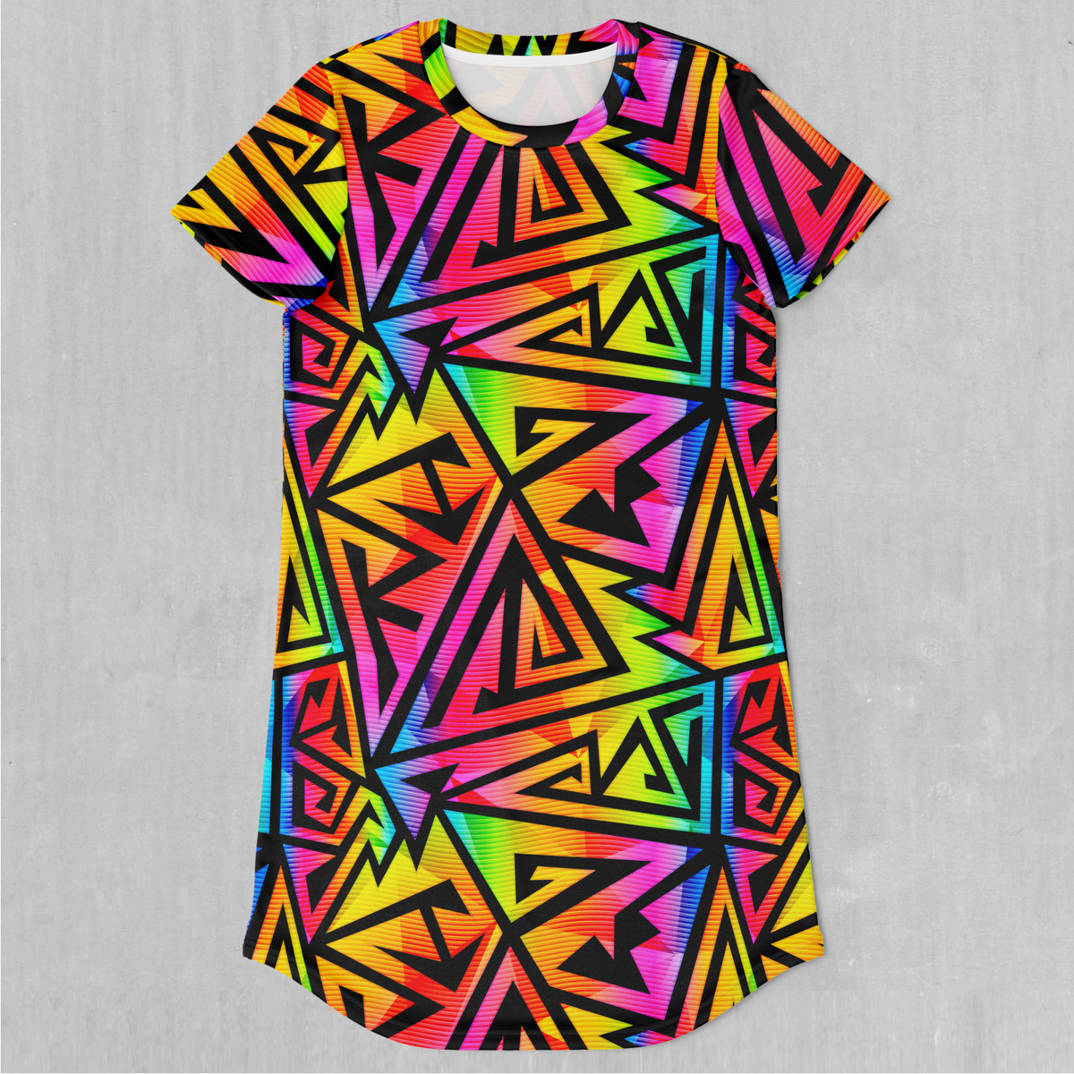Prismatic Spectrum T-Shirt Dress