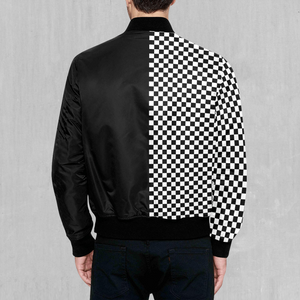 Checkerboard Men's Bomber Jacket