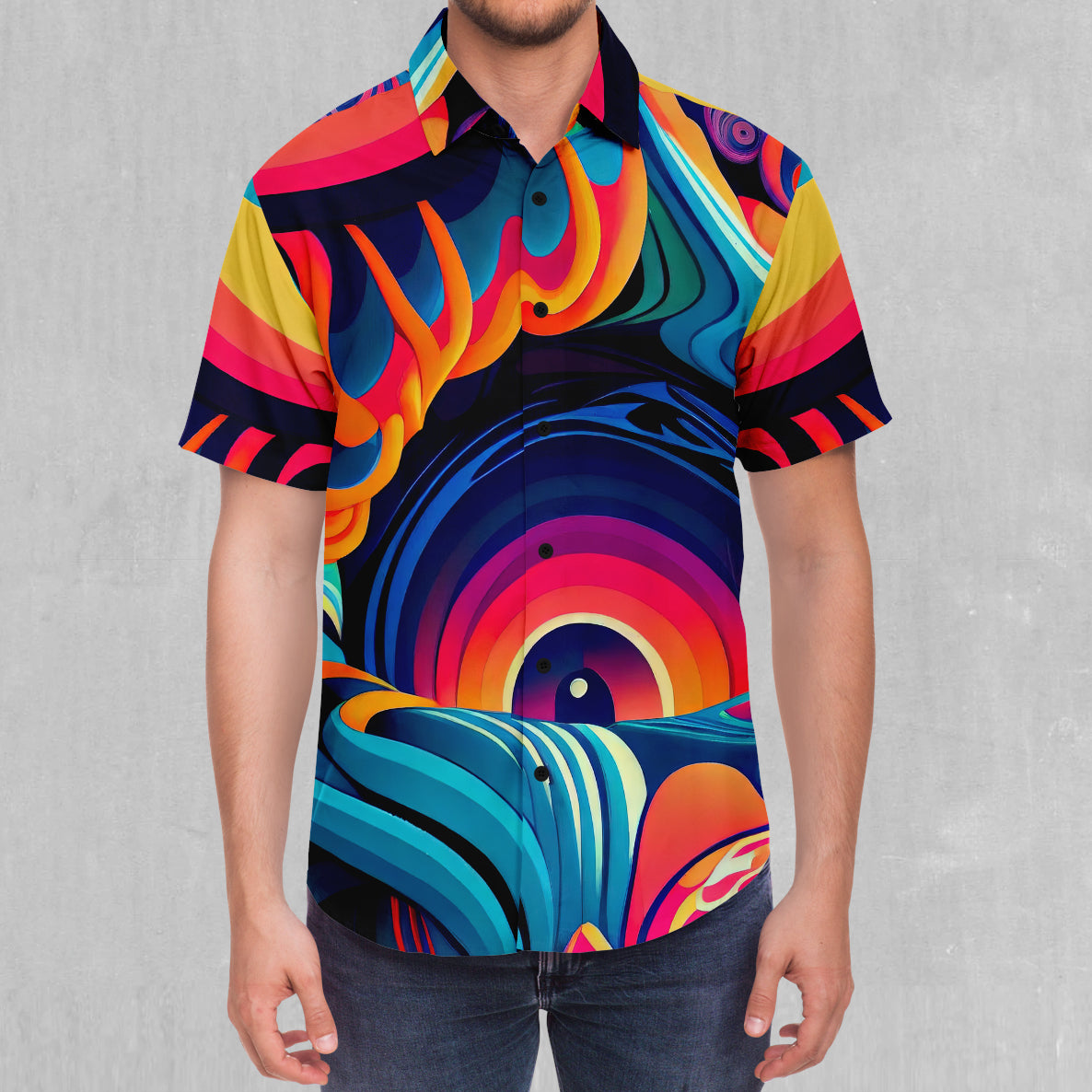 Psychedelic Vortex Button Down Shirt