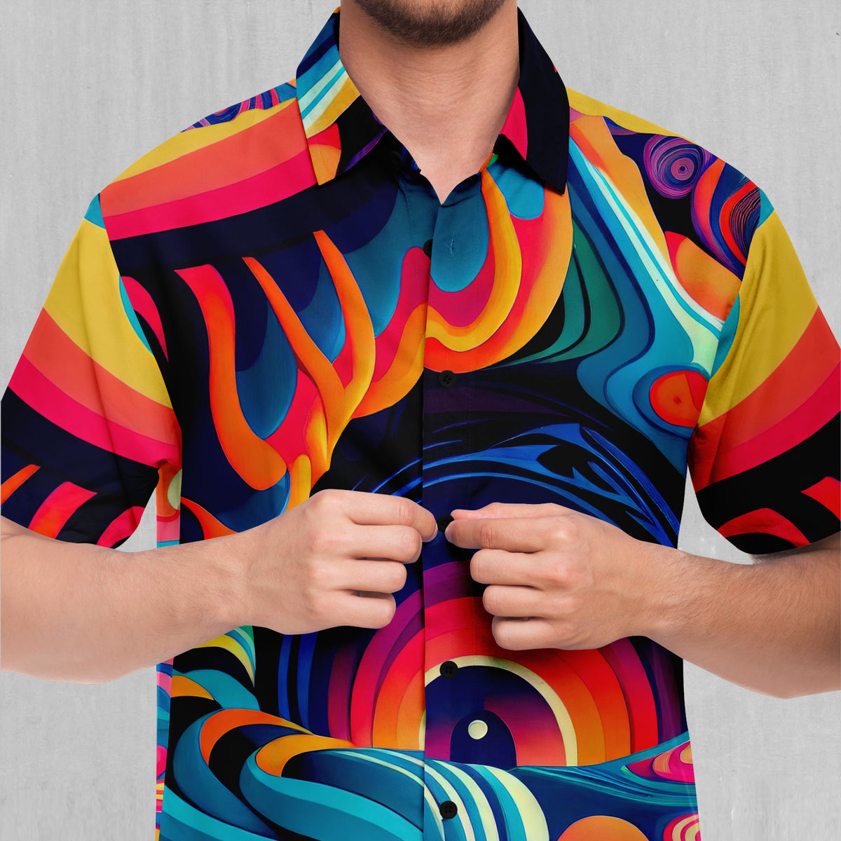 Psychedelic Vortex Button Down Shirt