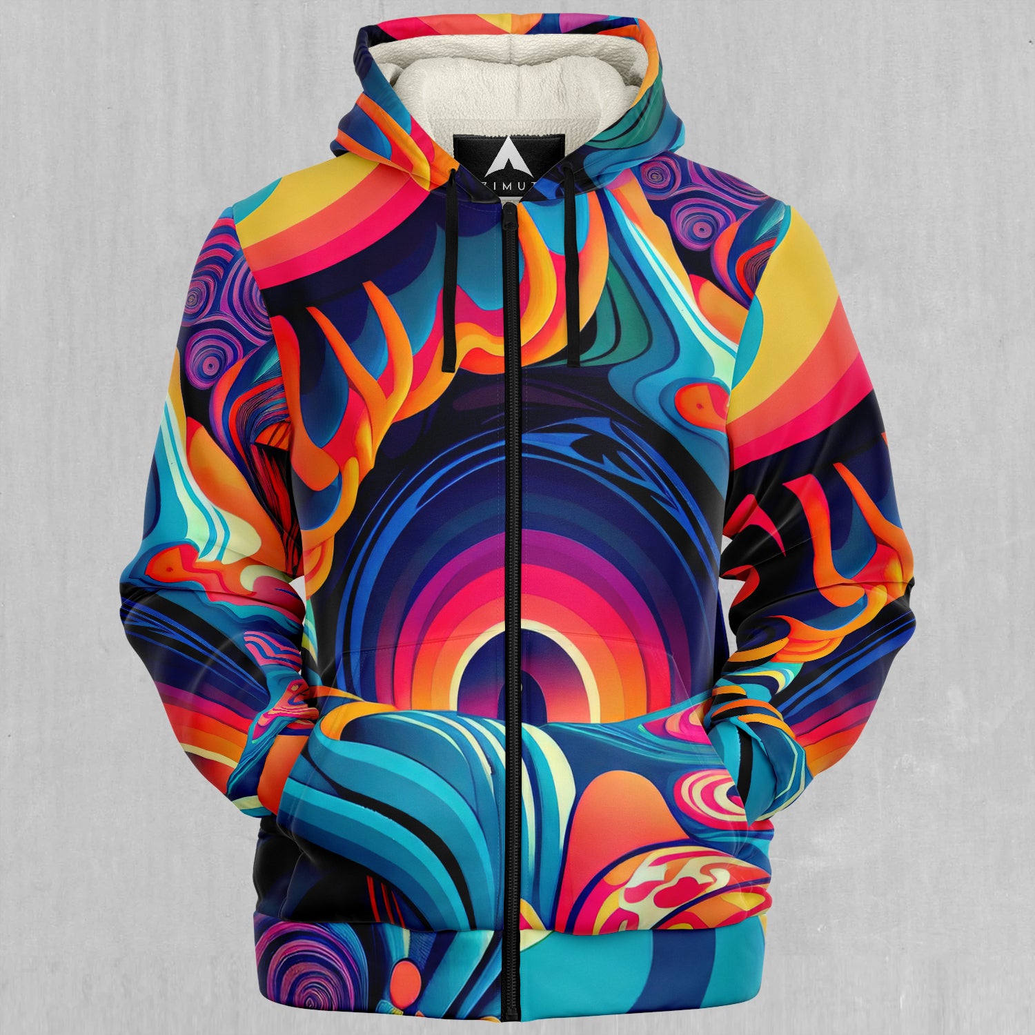 Psychedelic Vortex Sherpa Hoodie