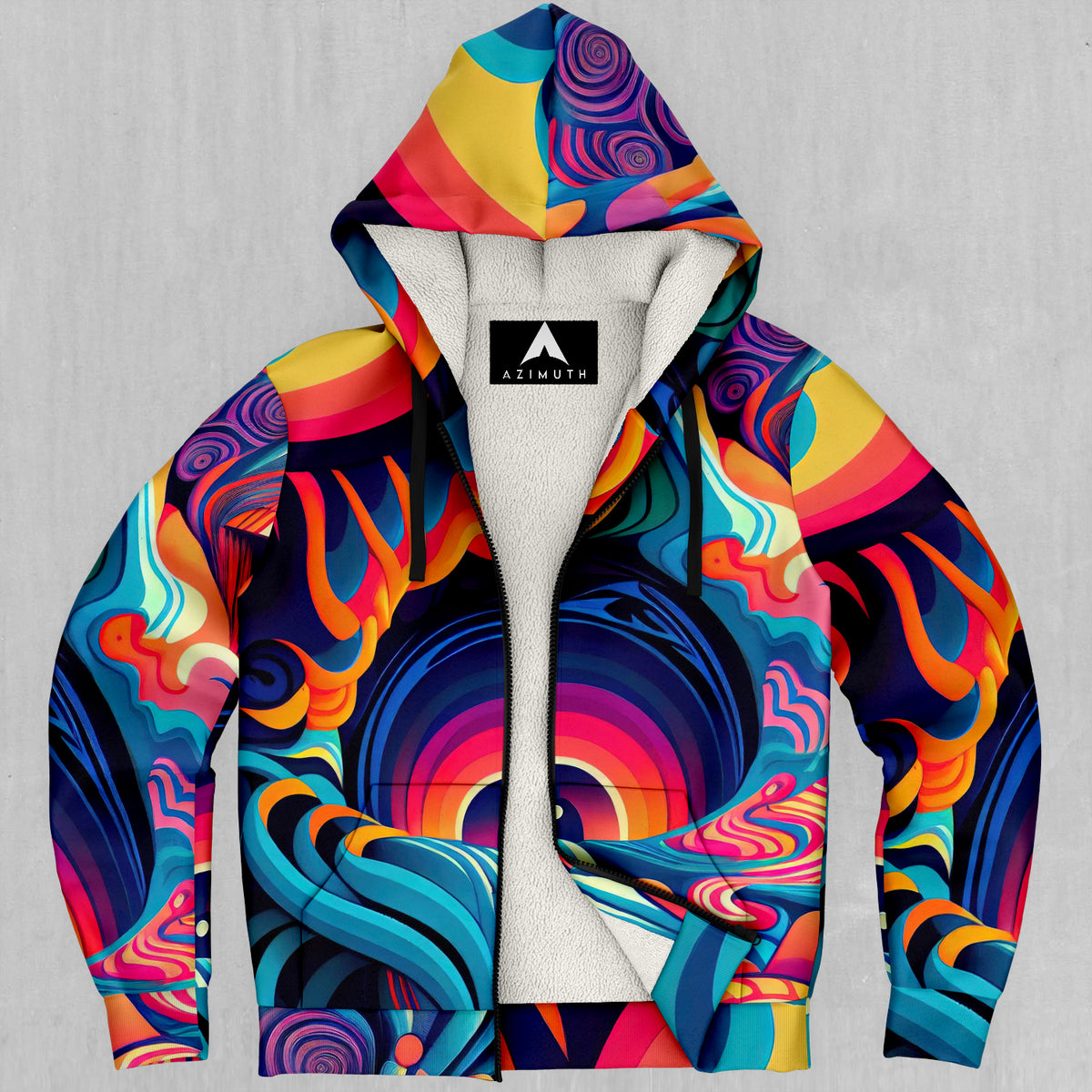 Psychedelic Vortex Sherpa Hoodie