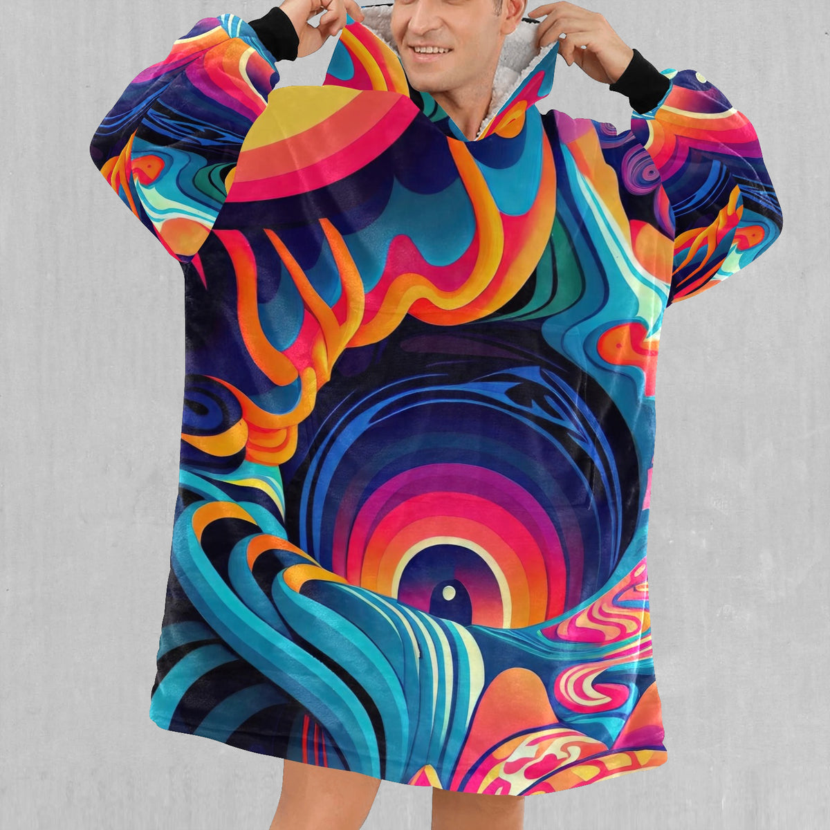 Psychedelic Vortex Blanket Hoodie
