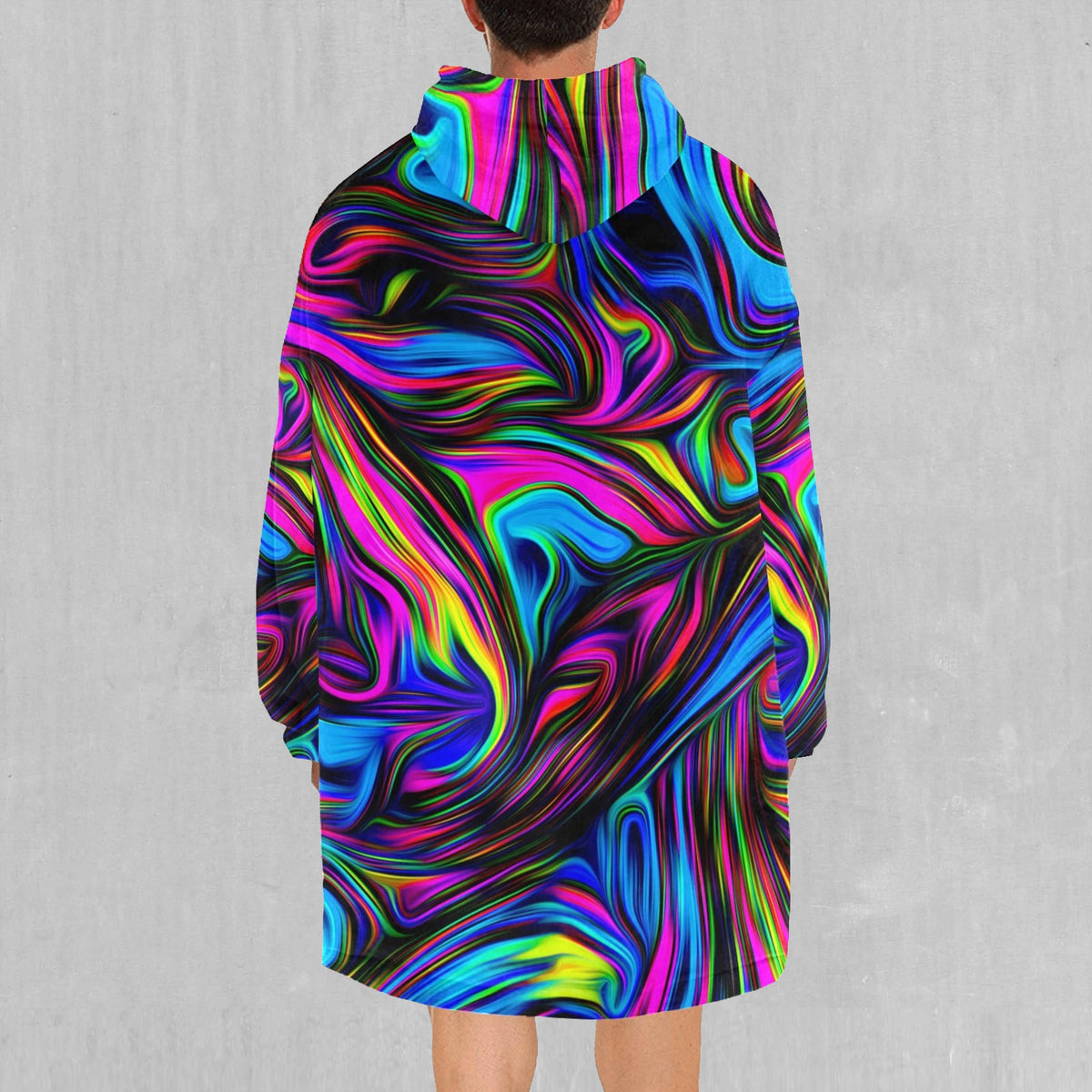 Psychedelic Waves Blanket Hoodie