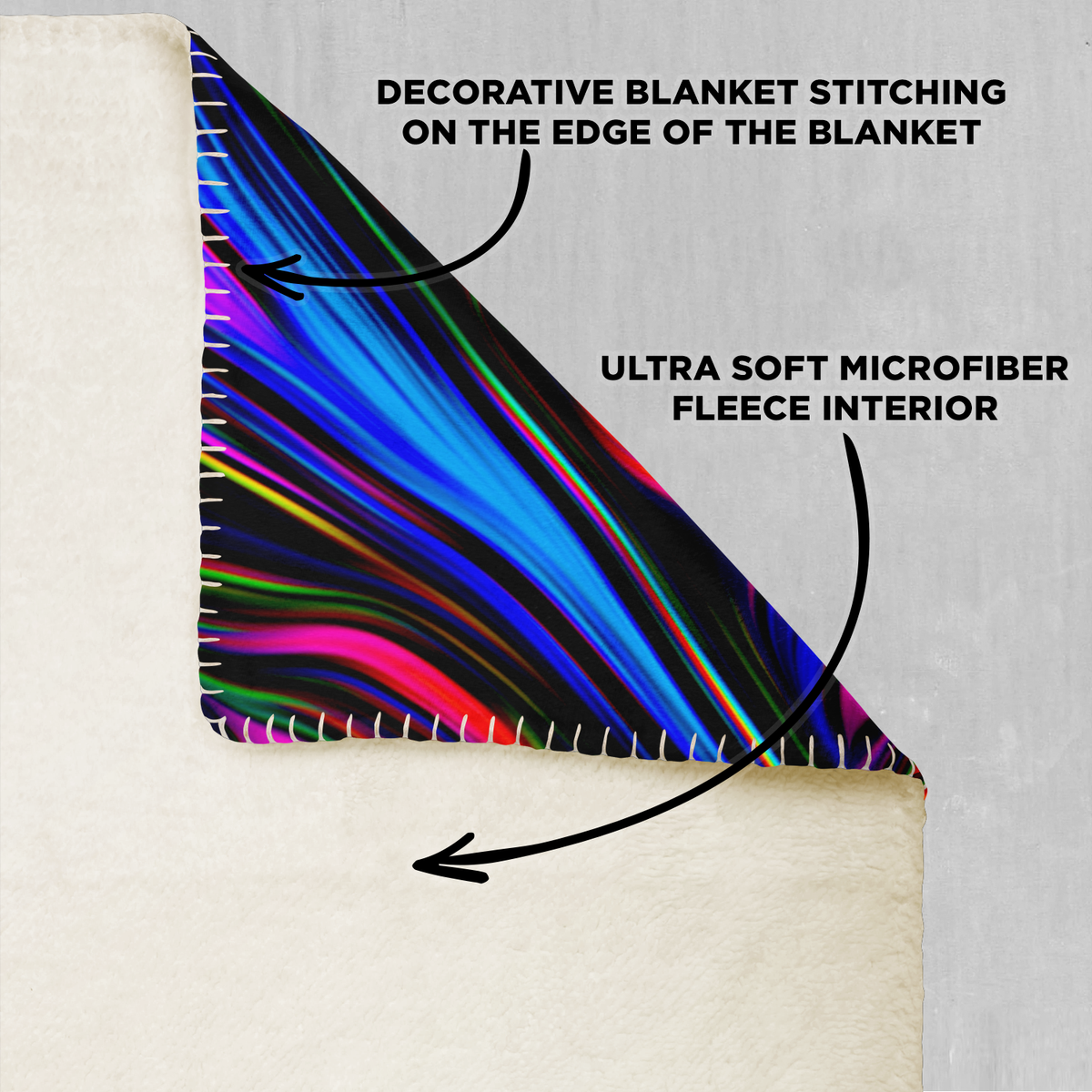 Psychedelic Waves Blanket