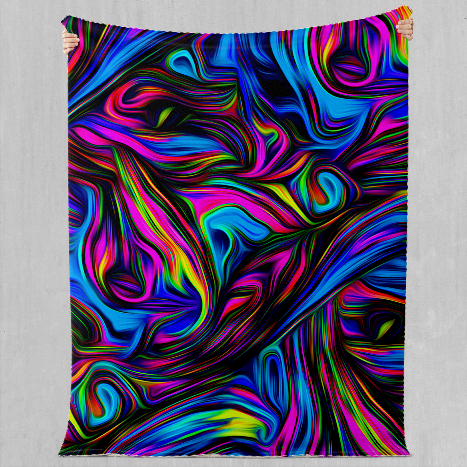Psychedelic Waves Blanket
